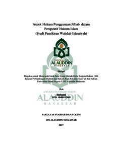 Aspek Hukum Penggunaan Jilbab Dalam Perspektif Hukum Islam (Studi ...